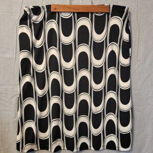 New York & Company Women's Skirt, Black Deco, Large